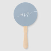 Bride of Groom de heer Mrs Wedding Game Hand Fan Handwaaier (Voorkant)