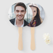 Bride of Groom Foto van Mrs Wedding Game Handwaaier (Voorkant en achterkant)