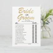 Bride- of Groom-game volledig bewerkbaar op kaart (Staand voorkant)