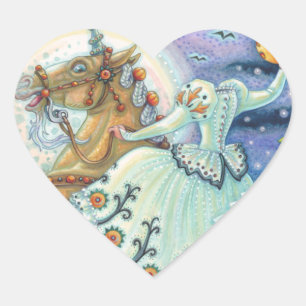 BRIDE OF SLEEPY HOLLOW, UNICORN STICKERS SHEET Hrt