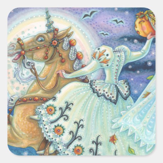 BRIDE OF SLEEPY HOLLOW, UNICORN STICKERS SHEET Squ (Devant)