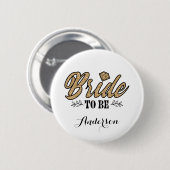 Bride om Button te zijn Pin Gold & Black (Voorkant /achterkant)