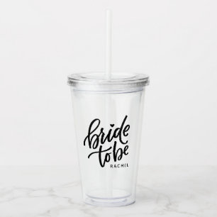 Bride om douanenaam te zijn acryl drinkbeker