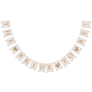 Bride om gematigde bloem te zijn vlaggetjes