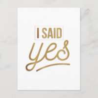 Bride om geschenk te worden - ik zei ja Gold Foil