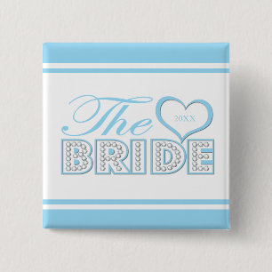 Bride om Pin te zijn Houdbaarheid Vierkante Button 5,1 Cm