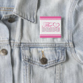 Bride om Pin te zijn | Houdbaarheid Vierkante Button 5,1 Cm (In situ)