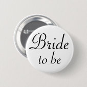 Bride om Pinback Button te zijn (Voorkant /achterkant)