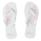 Bride om roze Script Cute Wedding te zijn Teenslippers (Voetbed)