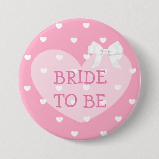 Bride om roze te zijn Witte Boe Button (Voorkant)
