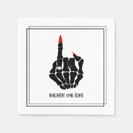 Bride or Die Bachelorette Party Napkins Servet
