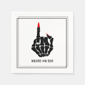 Bride or Die Bachelorette Party Napkins Servet
