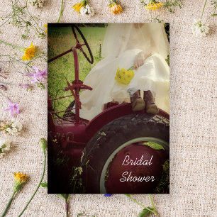 Bride over het Vrijgezellenfeest Boerderij tractor Kaart