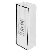 BRIDE Parisian Theme Shower Bridal Birthday Party Wijn Cadeautas (Voorkant Gekanteld)