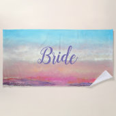 Bride Pastel Beach Sunset | Beach Towel Strandlaken (Voorkant)