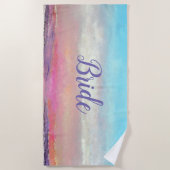 Bride Pastel Beach Sunset | Beach Towel Strandlaken (Voorkant)
