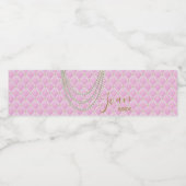 BRIDE Pink Paris Theme Party Shower Waterfles Etiket (Enkel label)