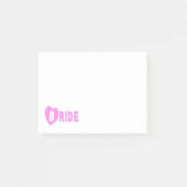 Bride Post-It Notes Coeur rose (Devant)