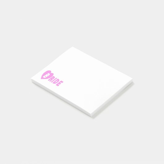 Bride Post-It Notes Coeur rose (Incliné)
