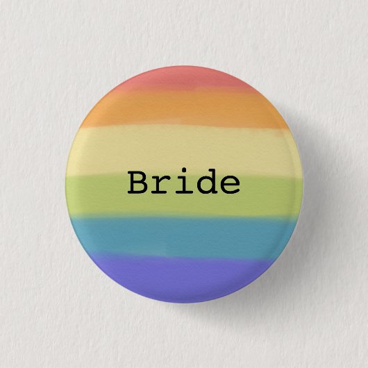 Bride Rainbow-Button Ronde Button 3,2 Cm (Voorkant)
