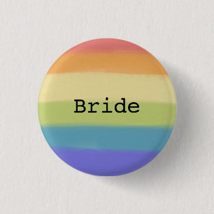 Bride Rainbow-Button Ronde Button 3,2 Cm