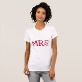 Bride Red Text Mrs. T-shirt (Voorkant volledig)