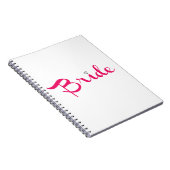 Bride Retro Script Hot Pink Notitieboek (Rechterzijde)