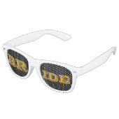 BRIDE rétro Shades or / Fun Party Lunettes de sole (Angulaire)