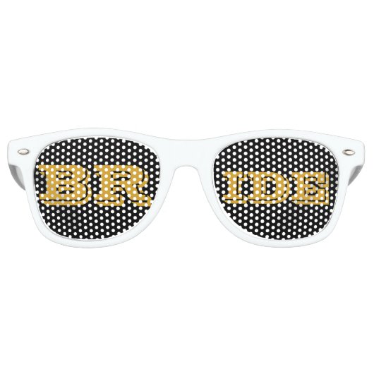 BRIDE rétro Shades or / Fun Party Lunettes de sole (Devant)
