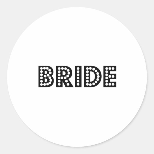 Bride Ronde Sticker (Voorkant)