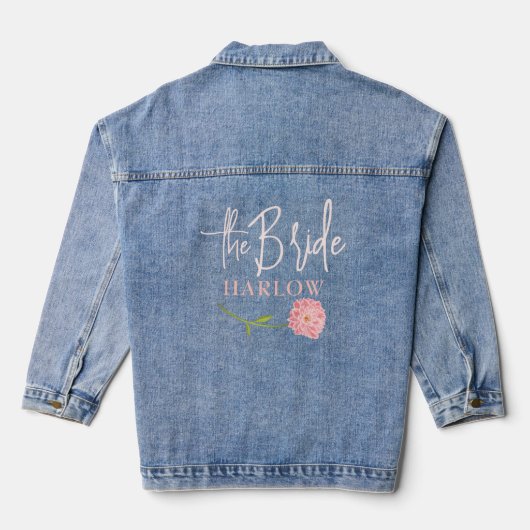 BRIDE ROSE BLEU DENIM JACKET mariage (Verso)