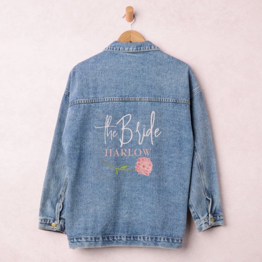 BRIDE ROSE BLEU DENIM JACKET mariage (Hangar)