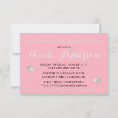 Bride Roze Bridal Bachelorette Shower Party Kaart (Achterkant)