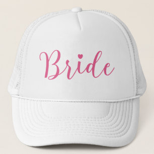 Bride roze script eenvoudig en elegant trucker pet