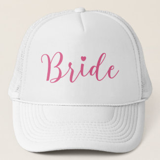 Bride roze script eenvoudig en elegant trucker pet