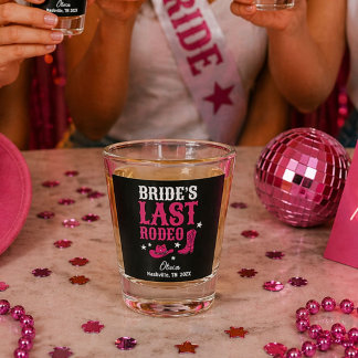 Bride’s Last Rodeo Western Bachelorette Favor Shot Glas