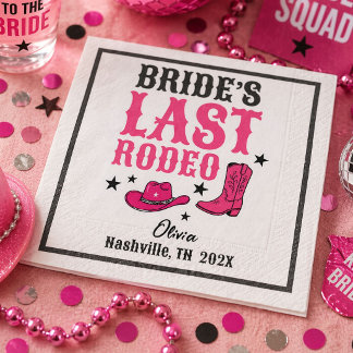 Bride’s Last Rodeo Western Bachelorette Party Servet