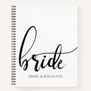Bride Script Elegant minimalistisch bruiloft Notit Notitieboek