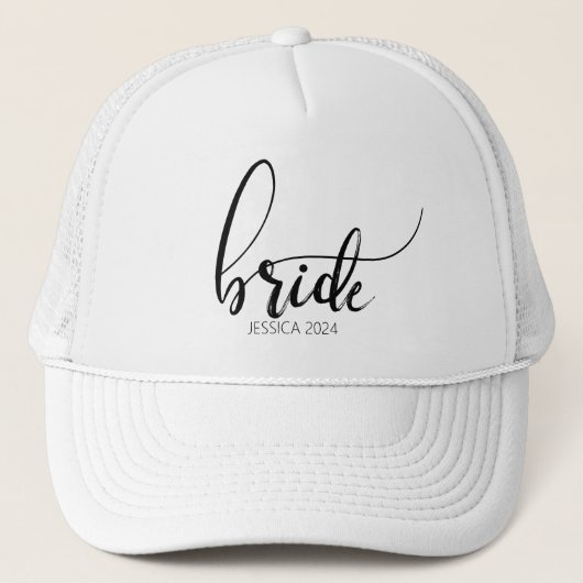 Bride Script Elegant Minimalistische naam Trucker Trucker Pet (Voorkant)