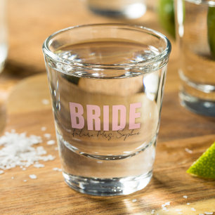 Bride Shot Glass   Gepersonaliseerde toekomstige m Glas