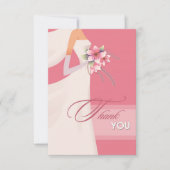 Bride Silhouette Dank u Vrijgezellenfeest Kaart (Voorkant)