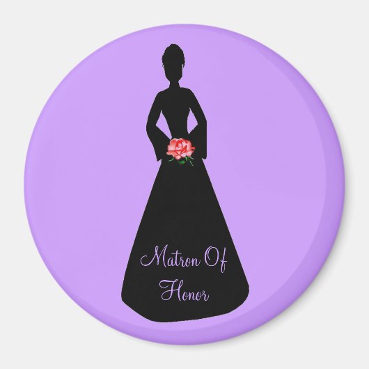 Bride Silhouette Magneet (Voorkant)