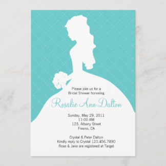 Bride Silhouette - Vrijgezellenfeest Invitatie (Bl Kaart