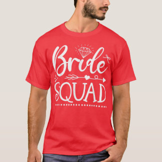 Bride Squad Arrow Wedding Party en Bachelorette P T-shirt