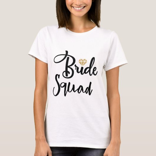 Bride Squad bridesmaids shirten T-shirt (Voorkant)