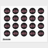 Bride Squad Bright Pink Ronde Sticker (Vel)