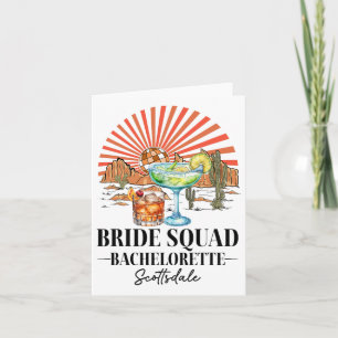 Bride Squad Bruidsmeisje Bride Scottsdale Bachelor Kaart