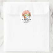 Bride Squad Bruidsmeisje Bride Scottsdale Bachelor Ronde Sticker (Tas)