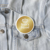 Bride Squad | Gold Bachelorette Bridesmaid Button (In situ)