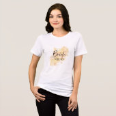 Bride Squad – Gold Galaxy Glow Tri-Blend Shirt (Voorkant volledig)
